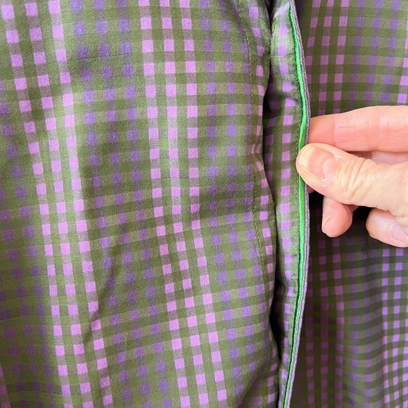 ROBERT GRAHAM SHIRT M CONTRAST CUFF COLLAR CHECK CASUAL LUXURY BOLD EMBROIDERED - Picture 6 of 13